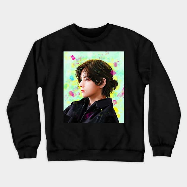 Taehyung Crewneck Sweatshirt by ari-arts